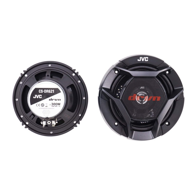 JVC CS-DR621 Car Speakers - 300 Watts of Peak Power, 6.5 Inch, Full Range, 2 Way, Sold in Pairs - Image 2